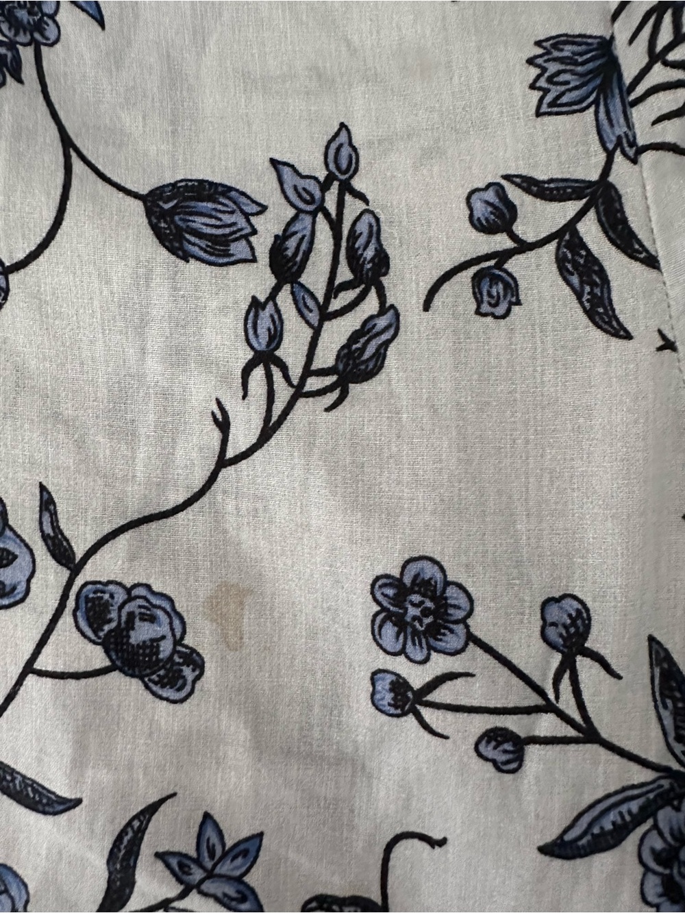 Khaadi marching set - Floral Wide-Leg Pants - Blue on Cream - Picture 3 of 8